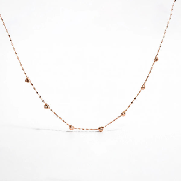 Rose Gold Eternal Love Heart Necklace