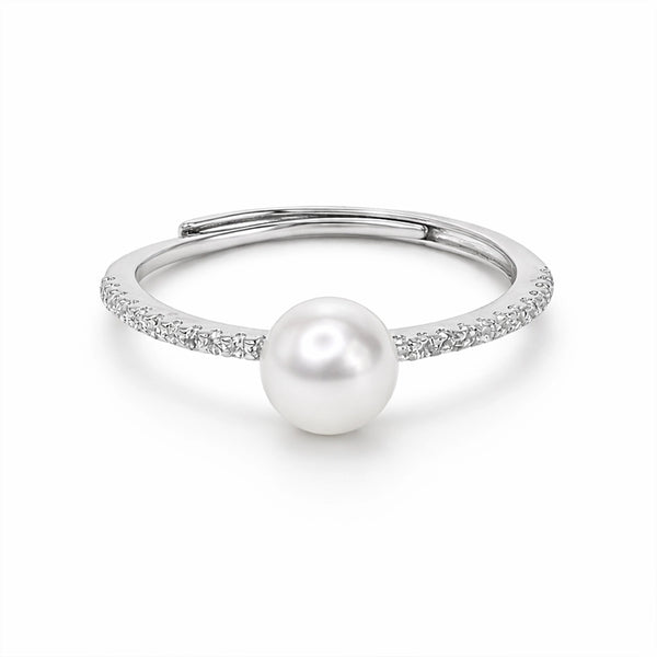 Classic Pearl Silver Ring