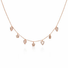 Rose Gold Heart-Star Necklace
