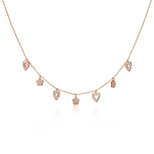Rose Gold Heart-Star Necklace