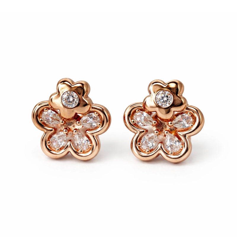 Golden Frost Stud Earrings