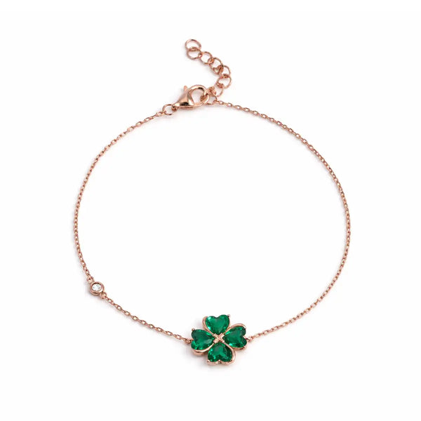 Rose Gold Four-Leaf Clover Bracelet