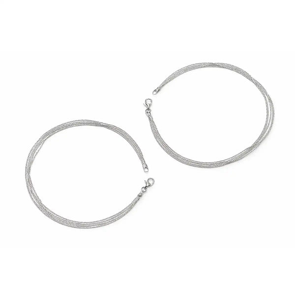 Silver Layered Chain Anklet