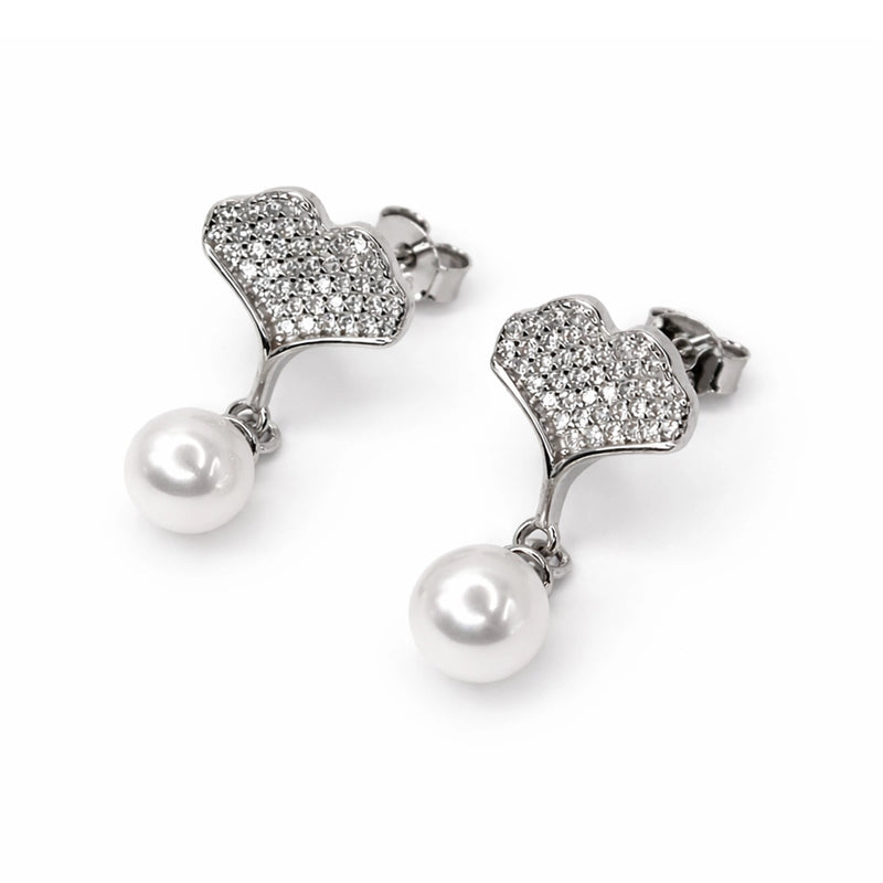 Sterling Grace Pearl Drop Earrings