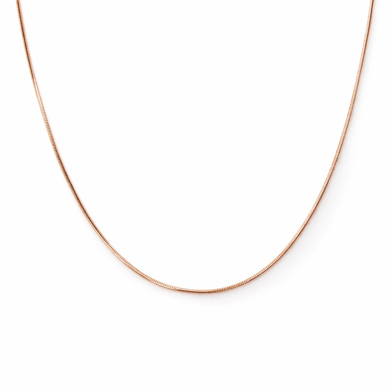 Rose Gold Smooth Flat Chain