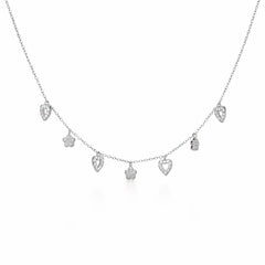 Silver Heart-Star Necklace